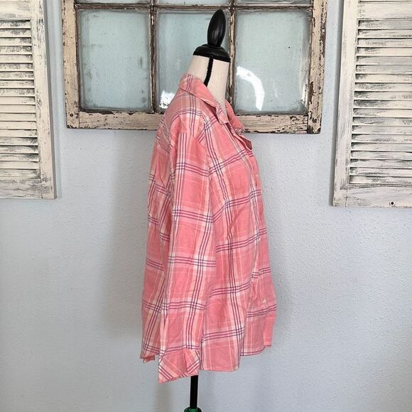 Style & Co Womens Shirt Button Down Long Sleeve Plaid Pink Size 3X NWT - Picture 5 of 11